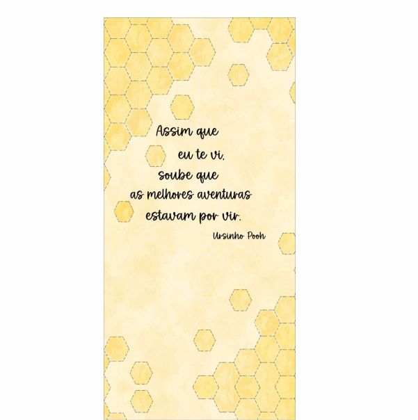 Painel 2.00 X 1.00 Ursinho Pooh Texto